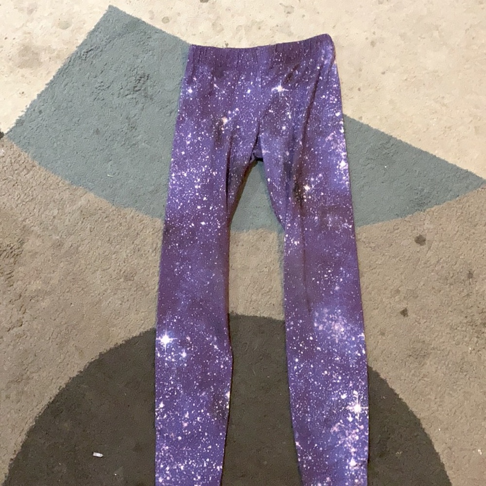 Disney tie dye purple pants.